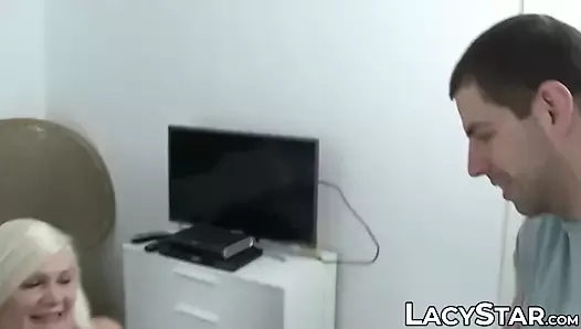 şişman gilf lacey star içinde bir üç yollu ile ona üvey kız