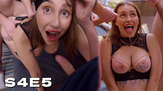 S4E5: Karısının Doğum Günü Sürprizi POV Üçlüsüne Dönüşüyor. Kurye Sevgililer Sikiş ve Yüze Boşalma için Katıldı!